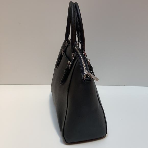 🖤 NWT Authentic Michael Kors Saffiano Leather Lg Satchel Bag - BLACK - Picture 6 of 11